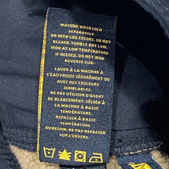 CAT Caterpillar Work Pants Mens 36 x 30 Black Canvas Fleece Lined Insulated - Picture 13 of 13